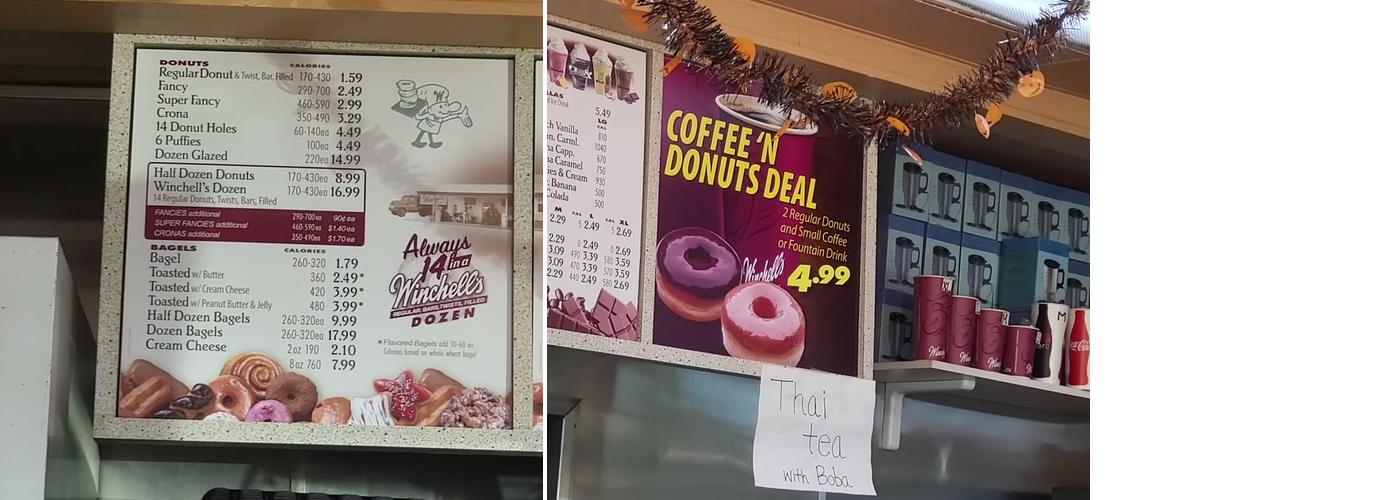 Winchell's Menu
