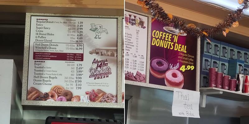 Winchell's Menu