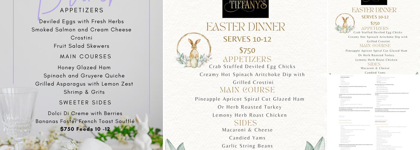 Tiffany's Catering Menu