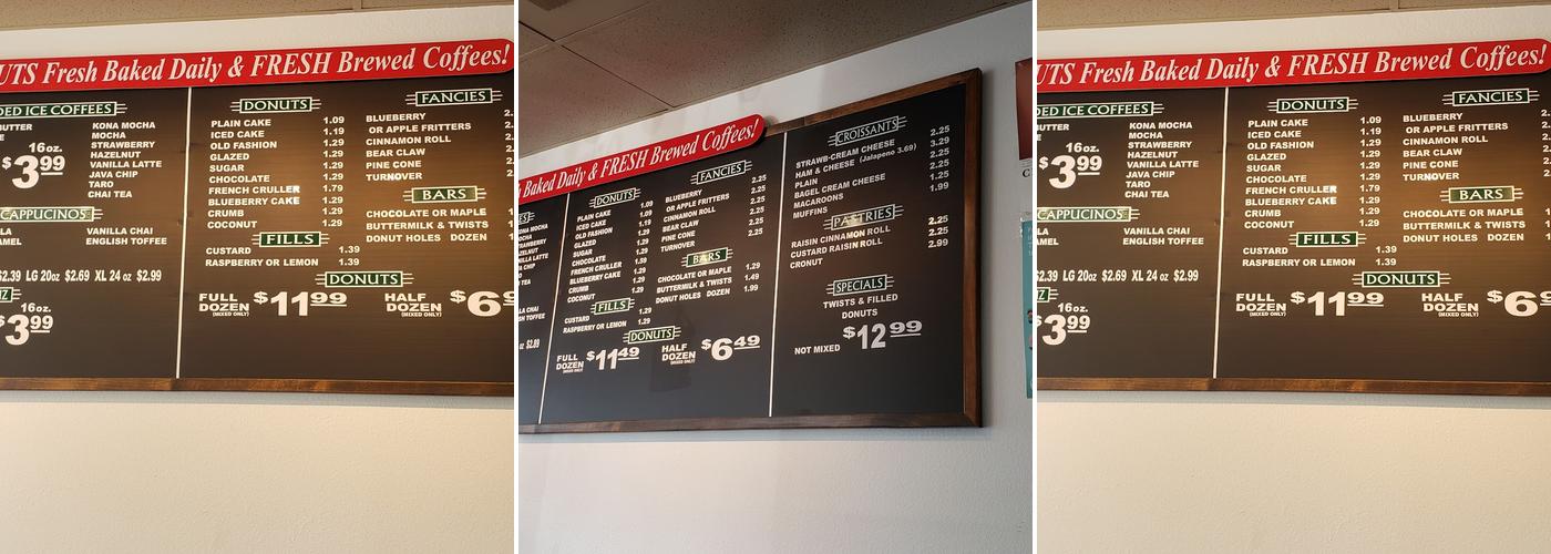 Donut Factory Menu