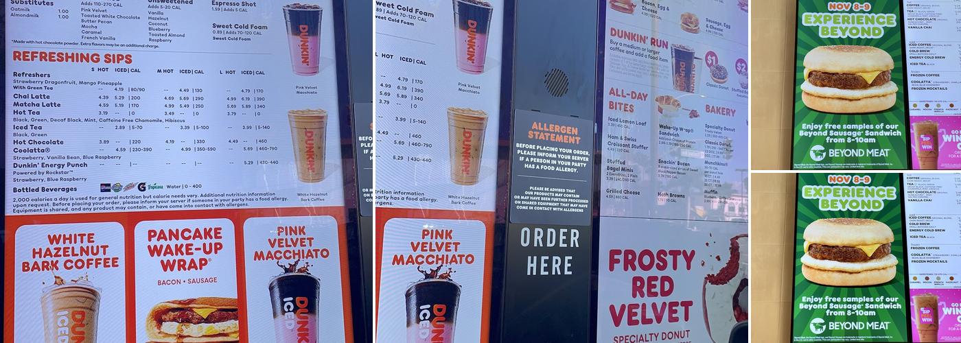 Dunkin' Menu