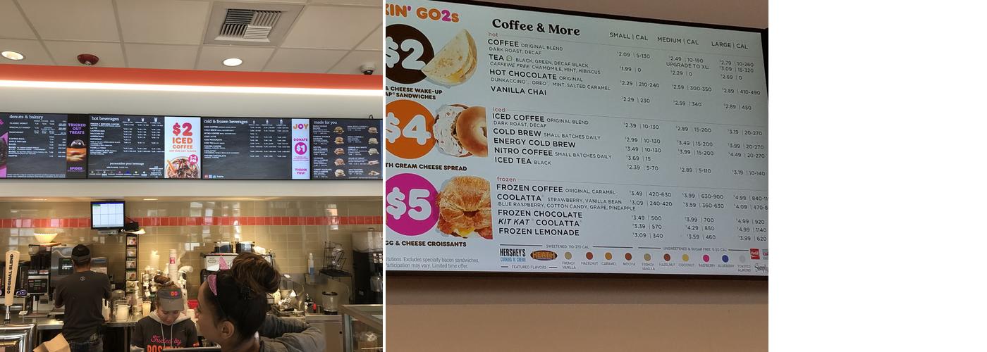 Dunkin' Menu