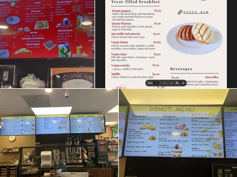 Winstar Donuts Menu