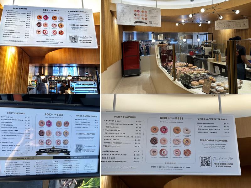 Sidecar Doughnuts & Coffee Menu