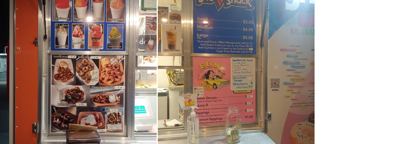 E&M's Mini Donuts Menu