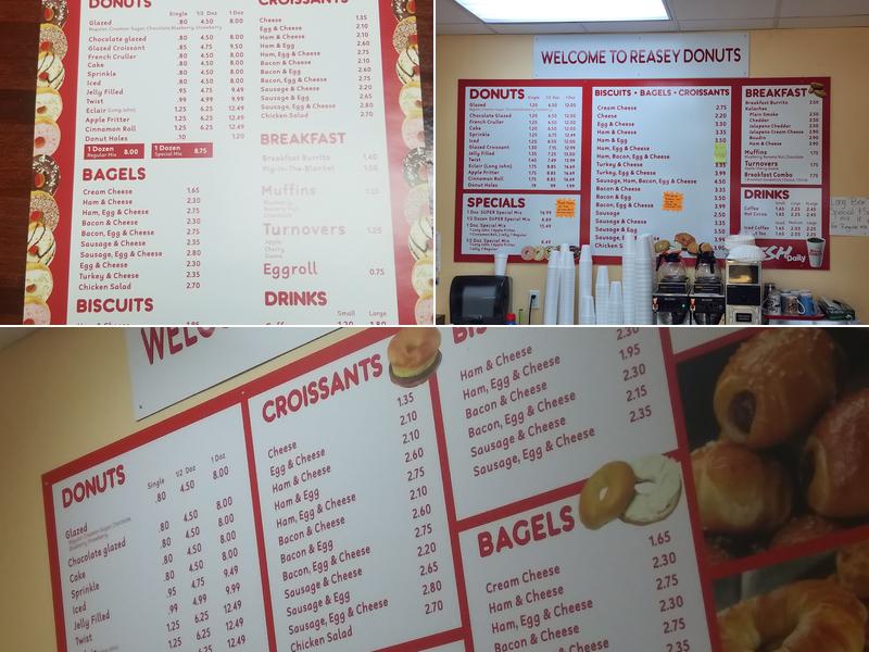 Reasey Donuts Menu
