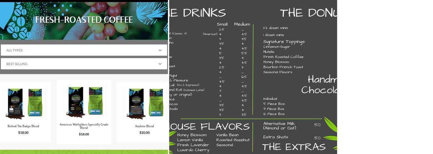 Purpose Roasters Menu