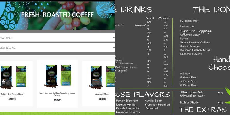 Purpose Roasters Menu