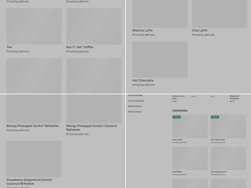 Dunkin' Menu
