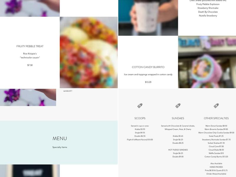 TeeJay’s Sweet Tooth Menu