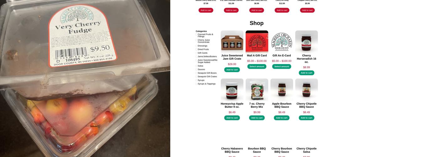 Seaquist Orchards Farm Market Menu