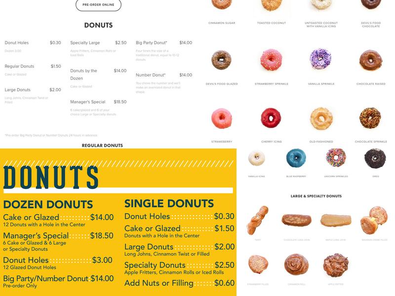 St. George’s Donuts Menu