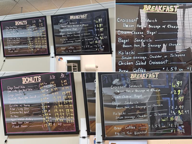 Fresh Donuts Menu