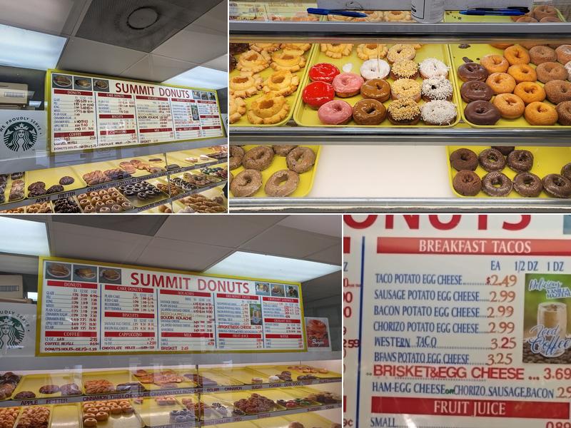 Summit Donuts Menu