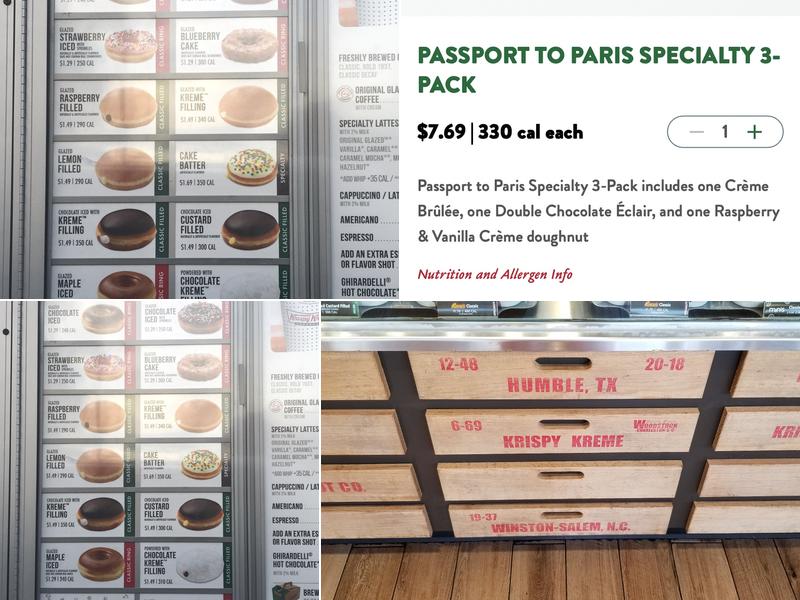 Krispy Kreme Menu