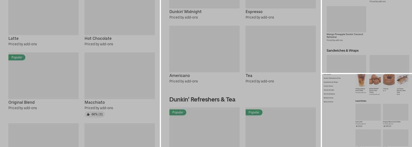 Dunkin' Menu