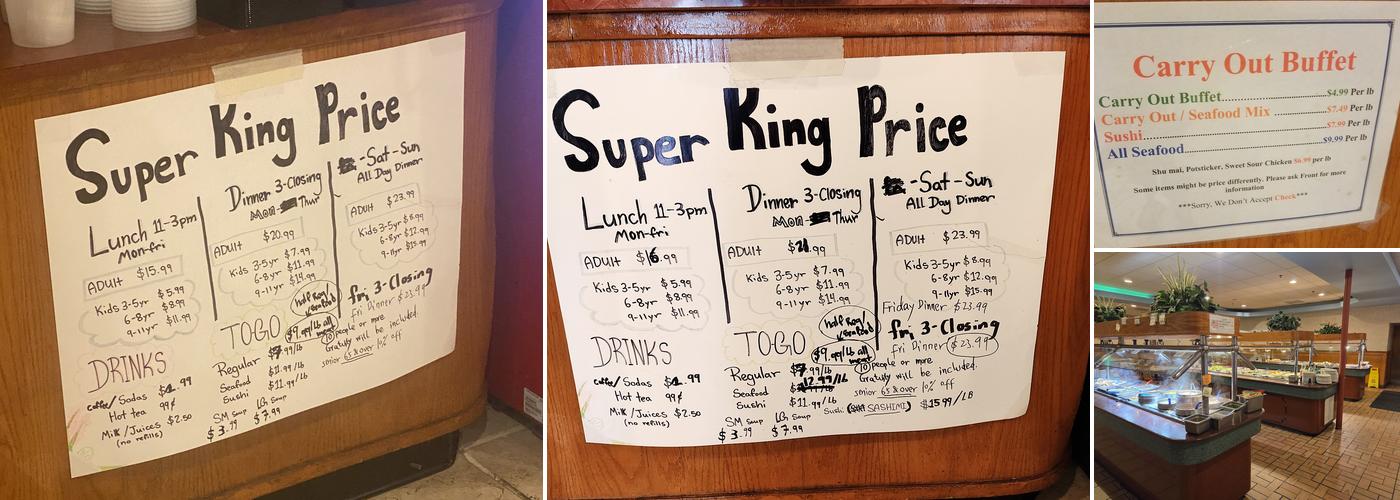 Super King Buffet Menu