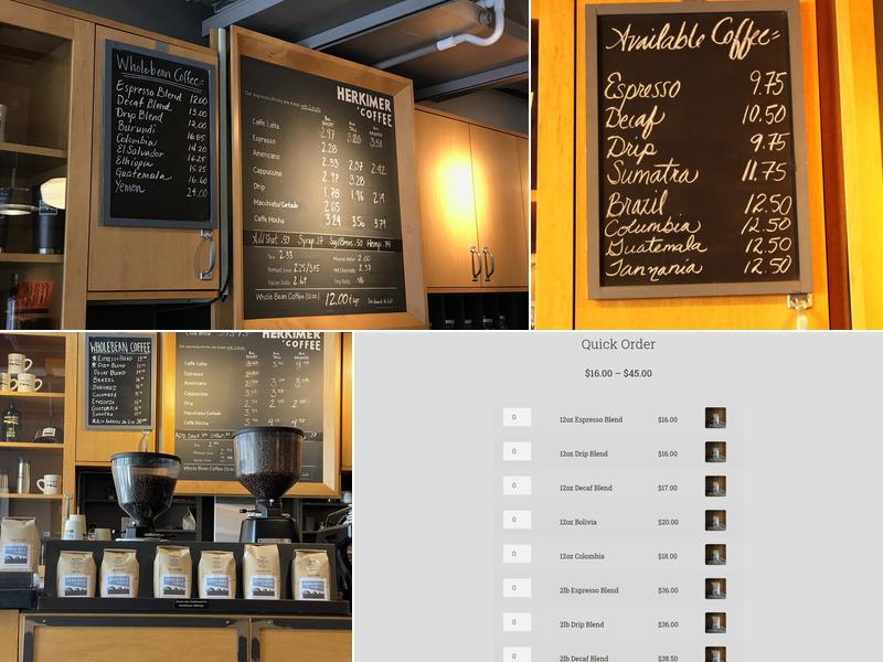 Herkimer Coffee Menu