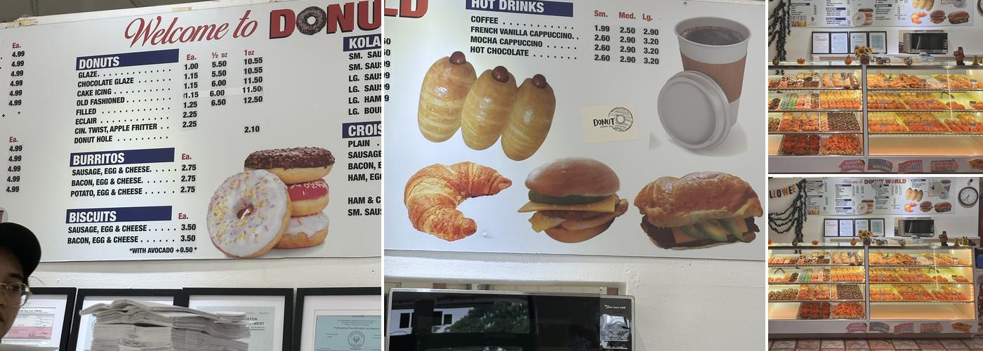 Donut World Menu