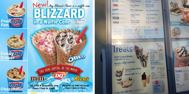 Dairy Queen (Treat) Menu