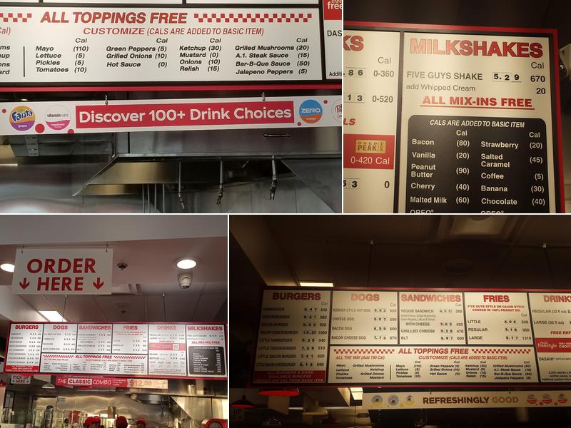 Five Guys Menu