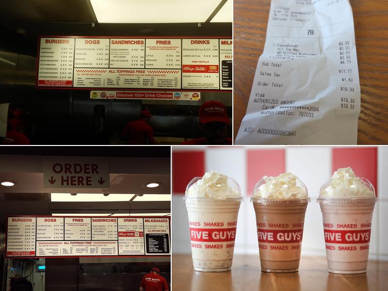Five Guys Menu