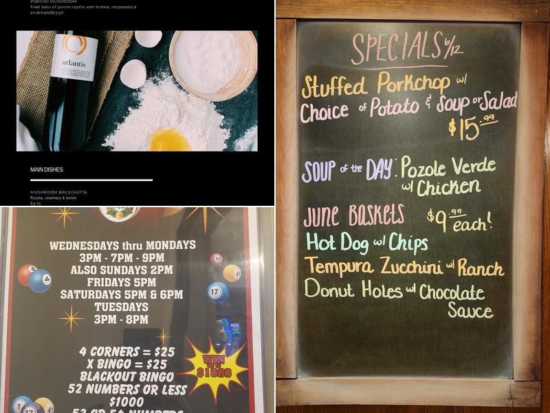 Dini's Lucky Club Casino Menu