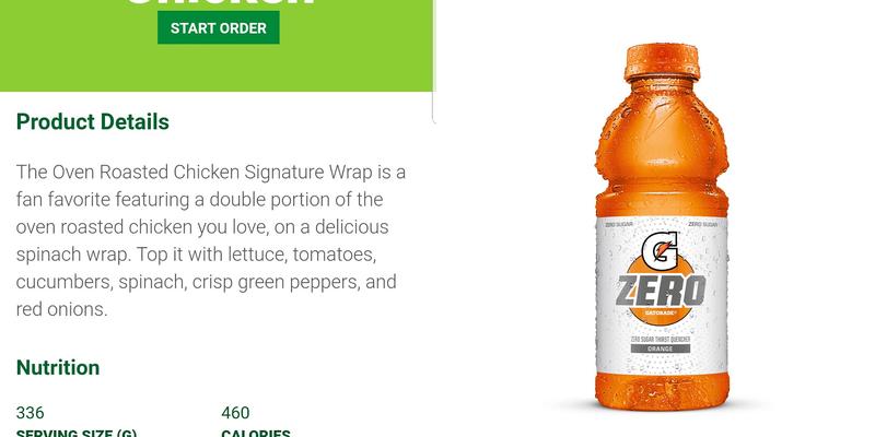 Subway Menu