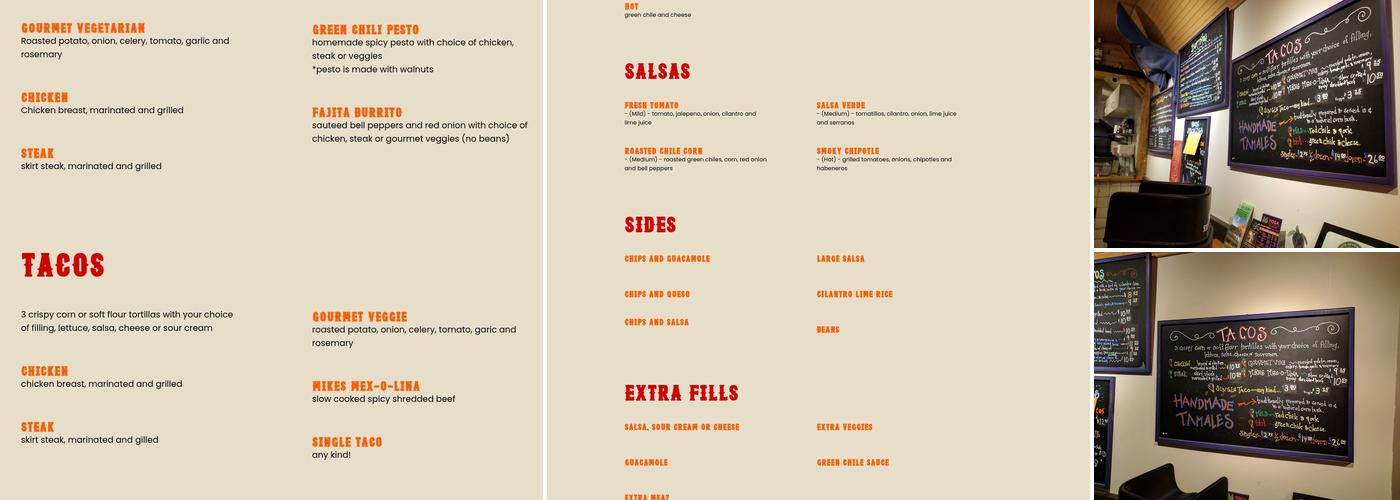 Teocalli Tamale Menu