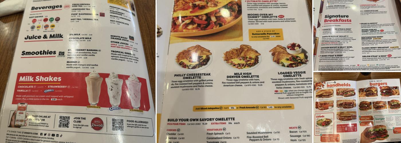Denny's Menu