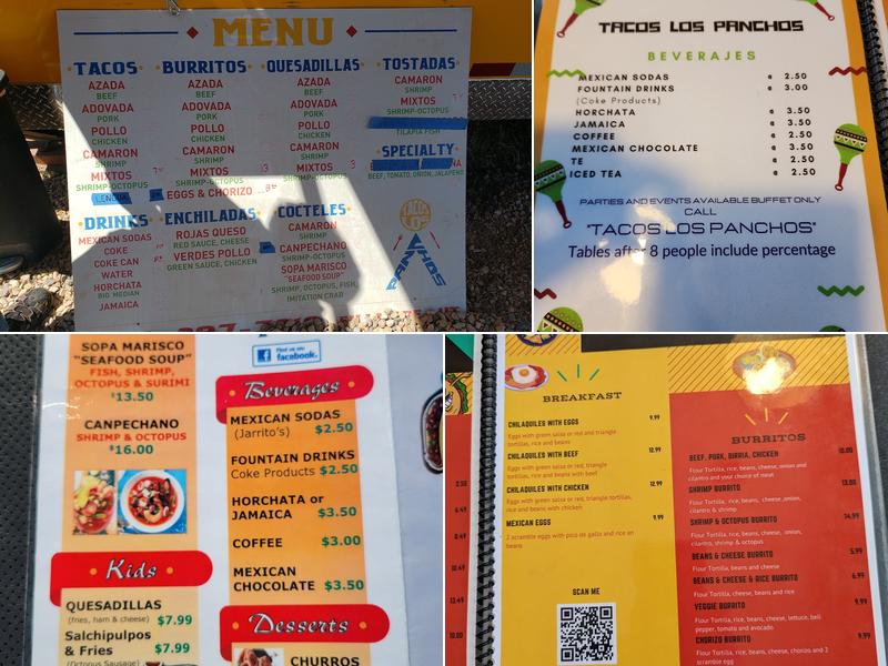 Tacos Los Panchos Menu