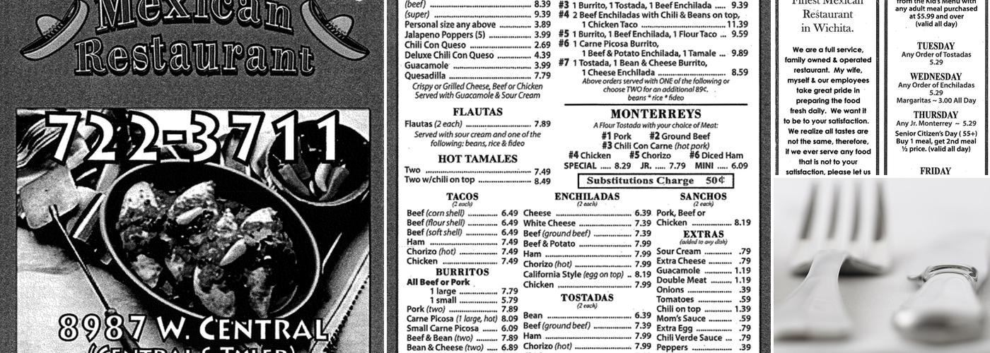 Cholitas Mexican Restaurant Menu