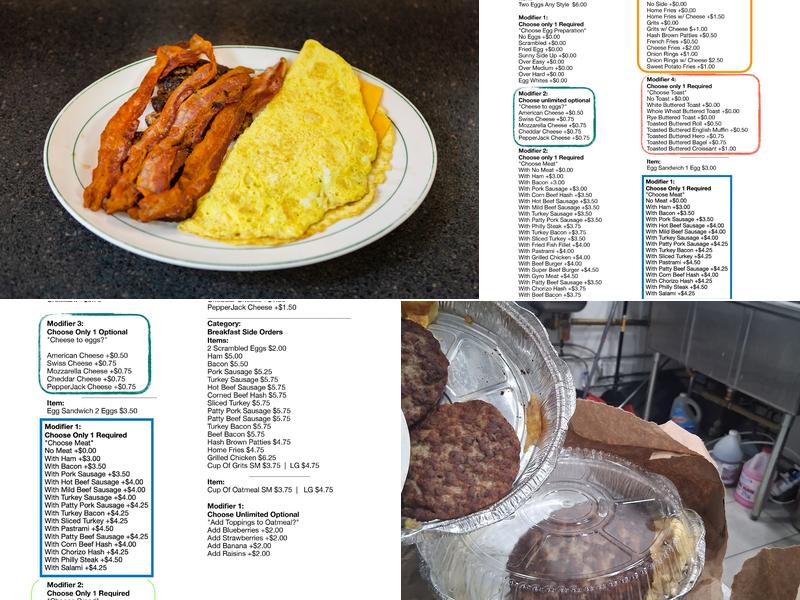 Jumbo Hamburgers Menu