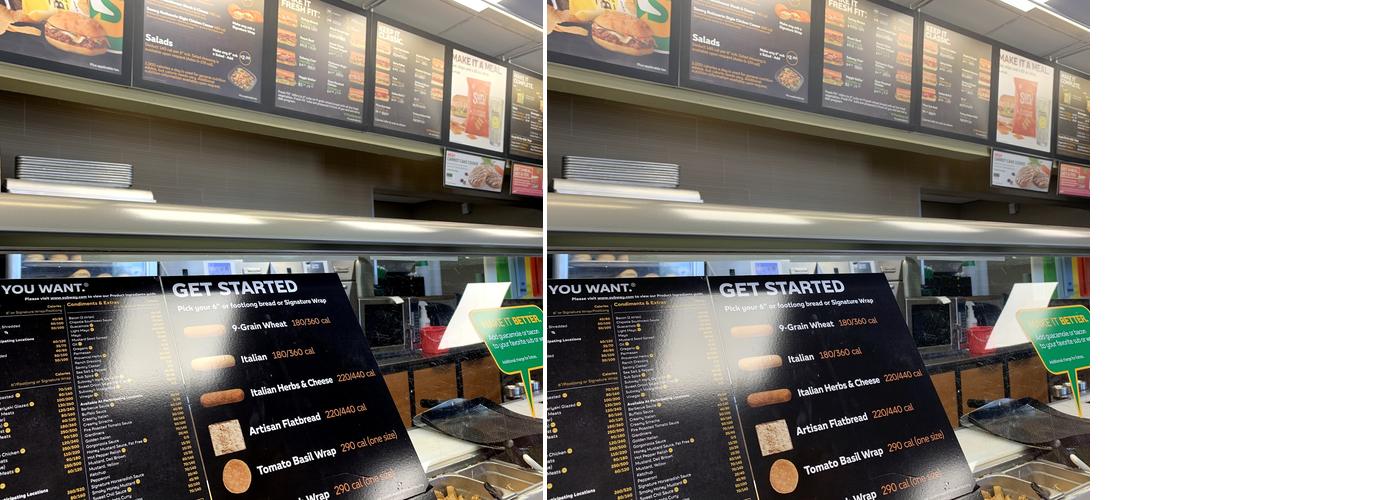 Subway Menu