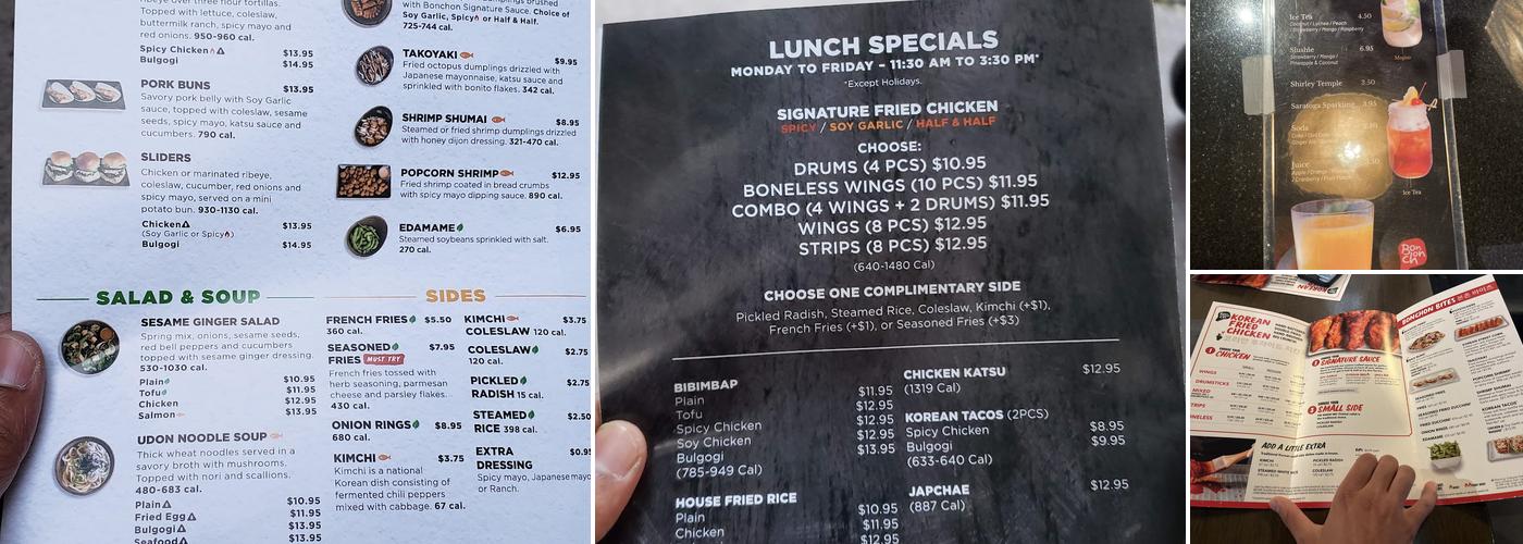 Bonchon Menu