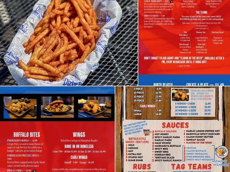 The Dirty Buffalo Menu