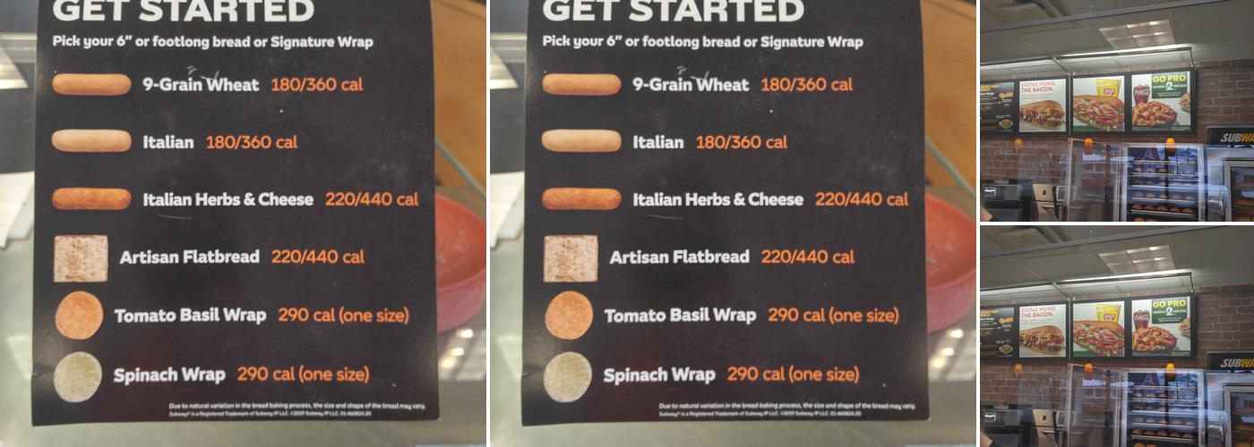 Subway Menu