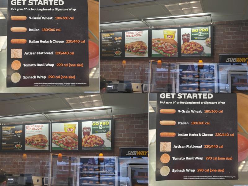 Subway Menu