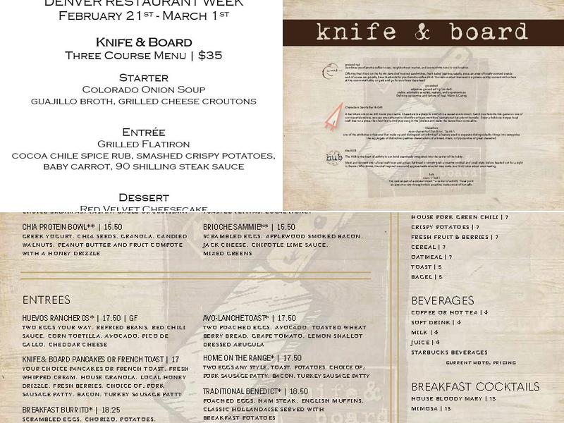 Knife & Board Menu