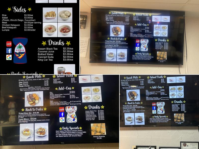 Hafa Adai Fiesta Food Menu