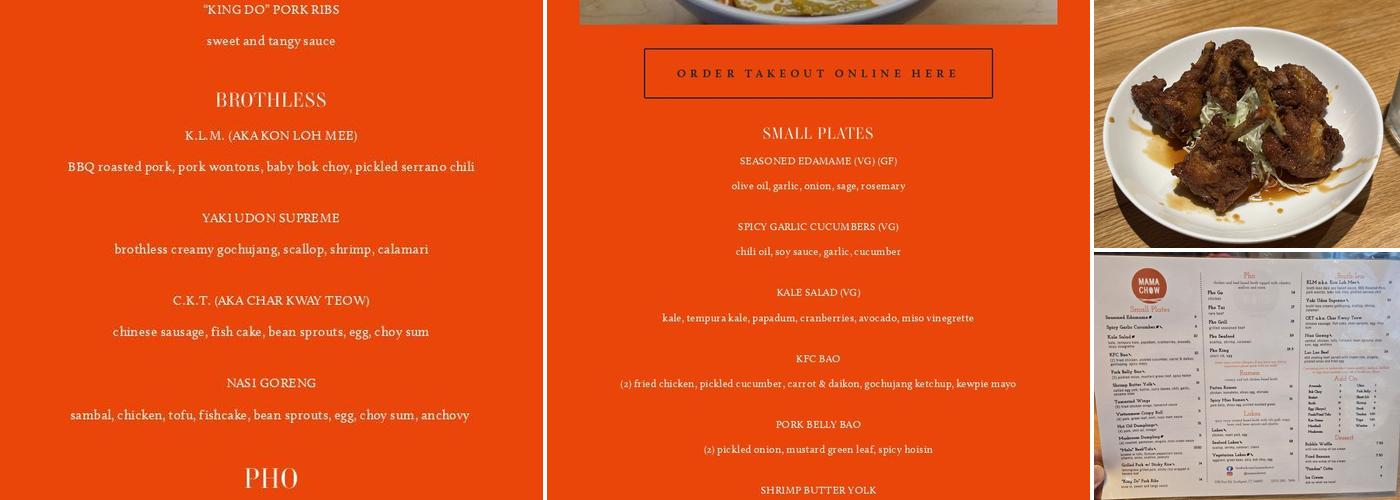 Mama Chow Menu