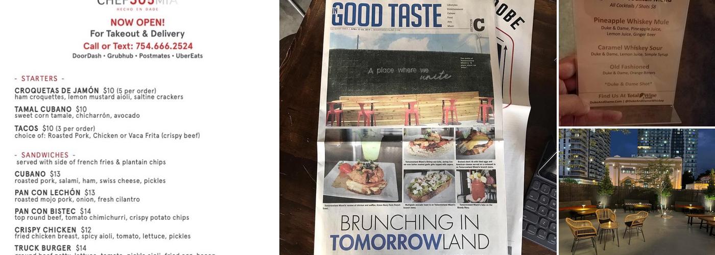 Tomorrowland Miami Menu