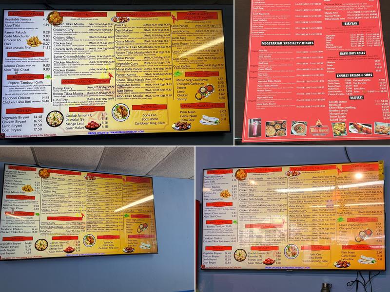 Tikka Express Gainesville Menu