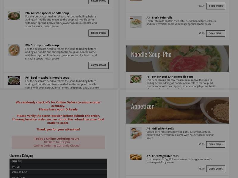 PHO 24 Sandy Springs Menu