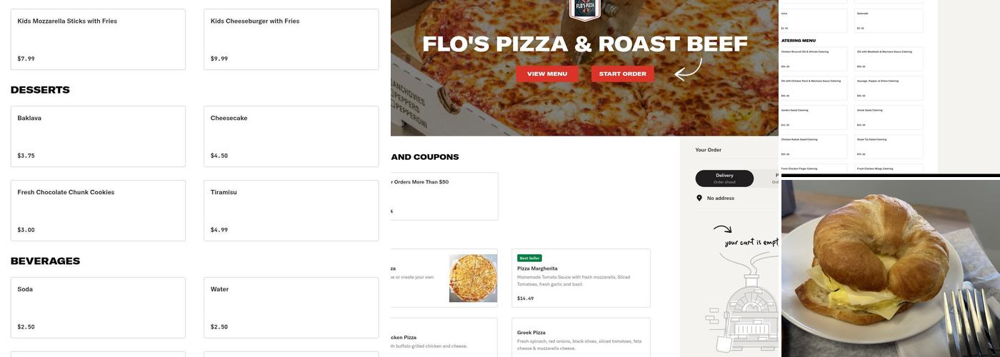 Flo's Pizza & Roast Beef Menu