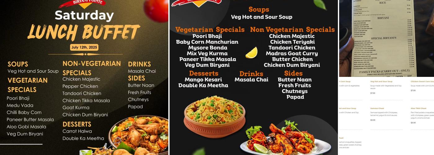 Paradise Biryani Pointe Menu