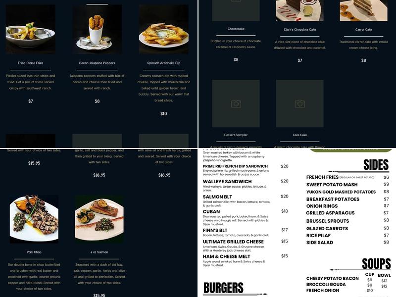 Finn's Menu