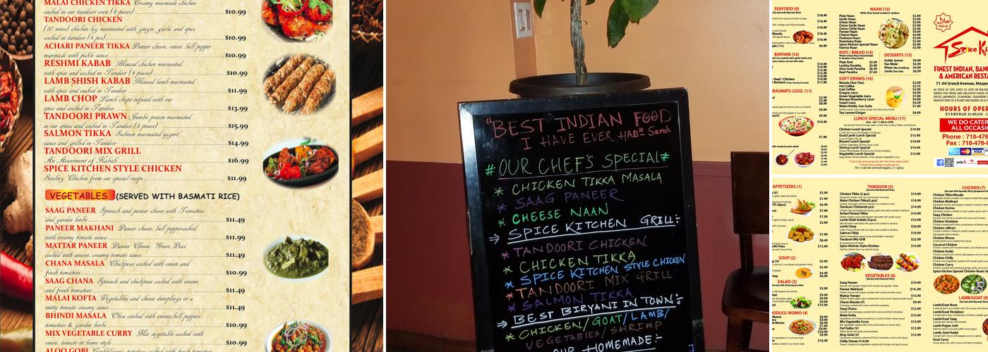 Spice Kitchen Menu