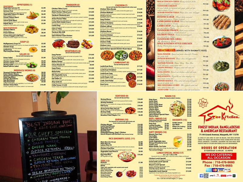 Spice Kitchen Menu