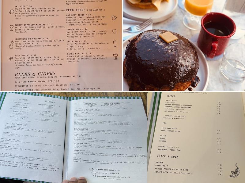 Sunday In Brooklyn Menu